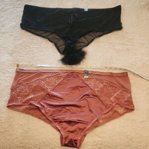 NWT Torrid Sz 5 Lot Of 2 Panties Cheeky Puff Sexy High Waist Satin